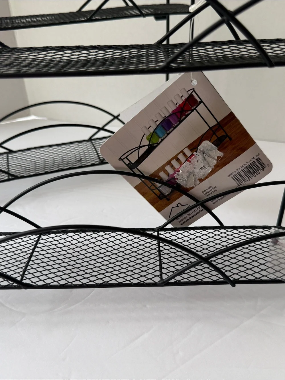 Black Metal Nail Polish Craft Rack Organizer